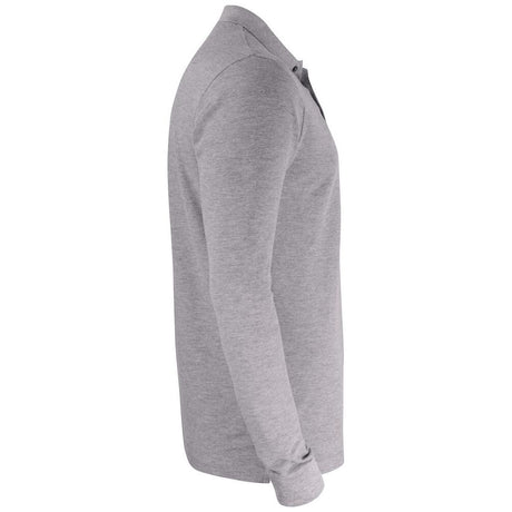 Basic Polo Pocket L/S - Grey melange - Image 4