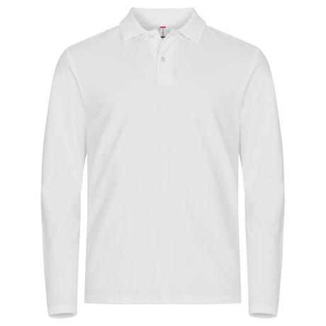 Stretch Premium Polo L/S - White - Image 1
