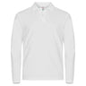 Stretch Premium Polo L/S - White - Image 1