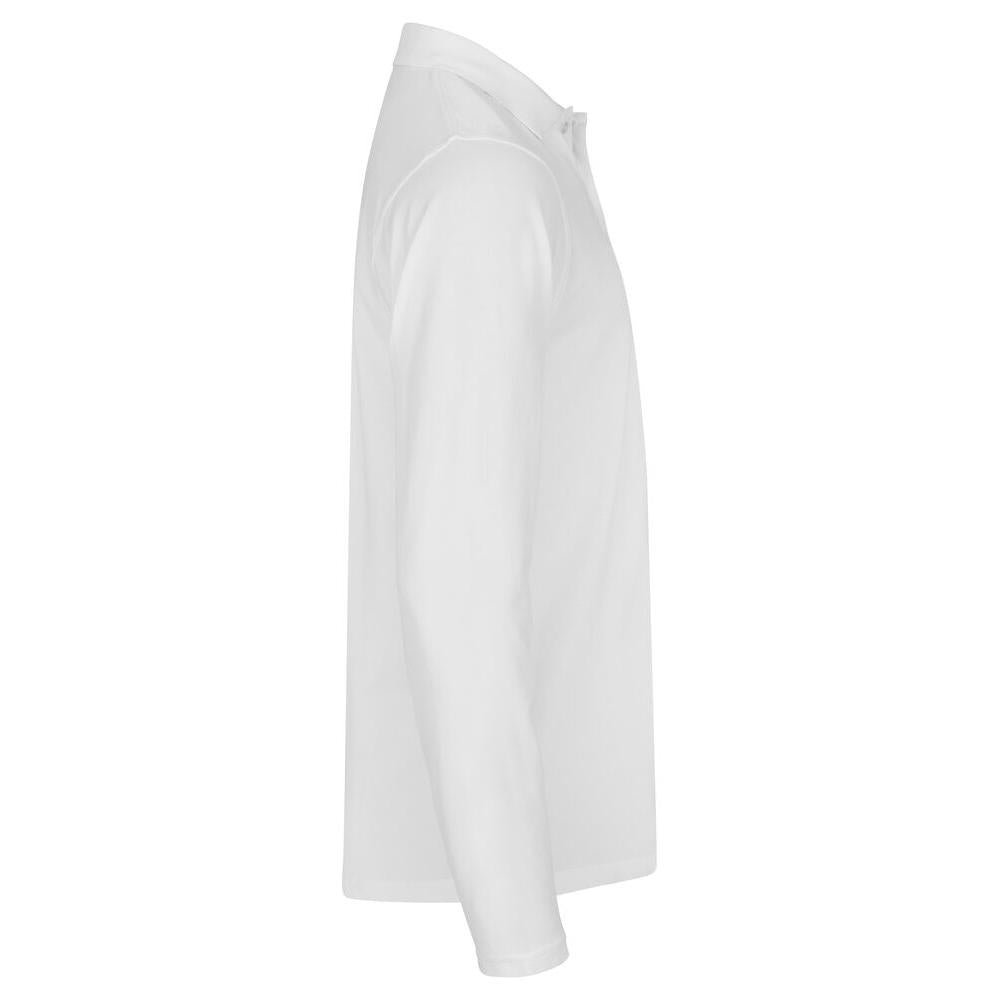 Stretch Premium Polo L/S - White - Image 4
