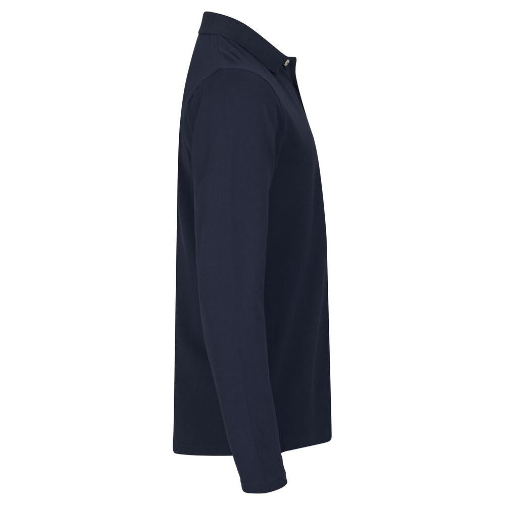 Stretch Premium Polo L/S - Navy - Image 4