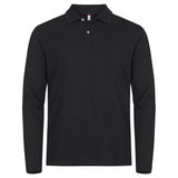 Stretch Premium Polo L/S - Black - Image 1