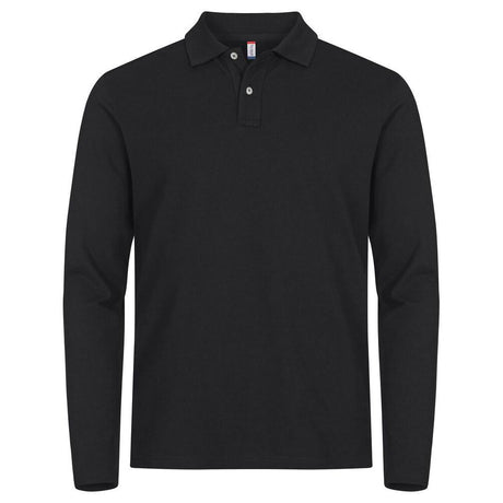 Stretch Premium Polo L/S - Black - Image 1