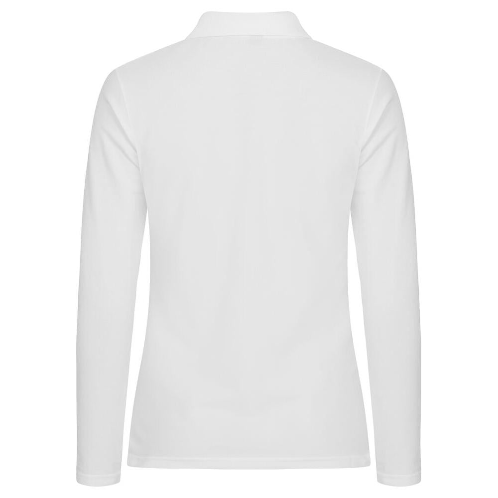 Stretch Premium Polo L/S Women - White - Image 2