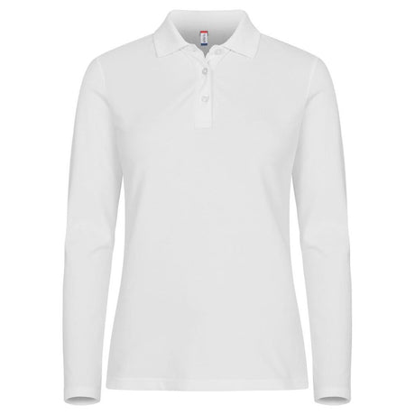 Stretch Premium Polo L/S Women - White - Image 1