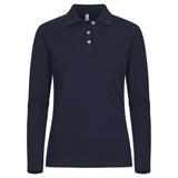Stretch Premium Polo L/S Women - Navy - Image 1