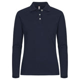 Stretch Premium Polo L/S Women - Navy - Image 1