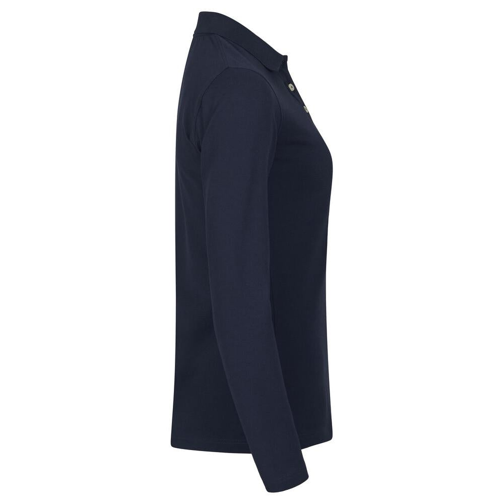 Stretch Premium Polo L/S Women - Navy - Image 4