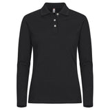Stretch Premium Polo L/S Women - Black - Image 1