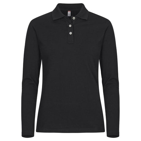 Stretch Premium Polo L/S Women - Black - Image 1