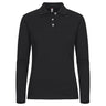 Stretch Premium Polo L/S Women - Black - Image 1