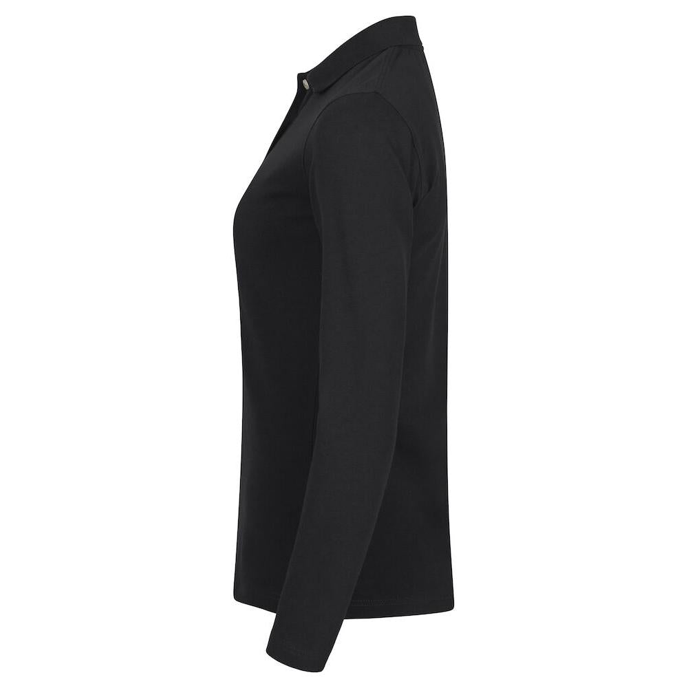 Stretch Premium Polo L/S Women - Black - Image 3