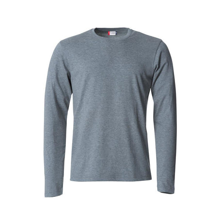Basic-T L/S - Grey melange - Image 1
