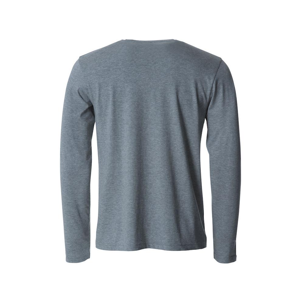 Basic-T L/S - Grey melange - Image 2