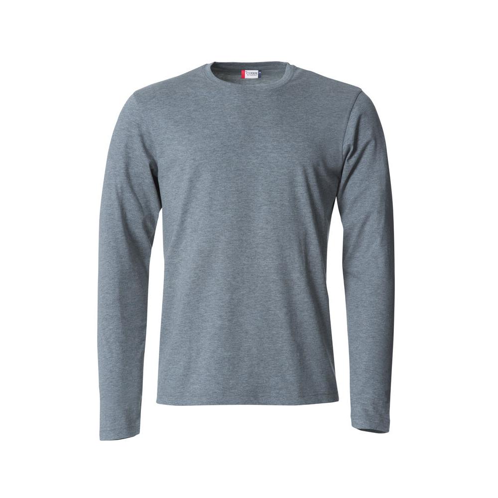 Basic-T L/S - Grey Melange - Image 1