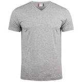 Basic-T V-neck - Grey melange - Image 1