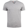 Basic-T V-neck - Grey melange - Image 1