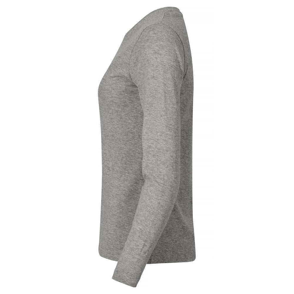 Premium Fashion-T L/S Women - Grey Melange - Image 3