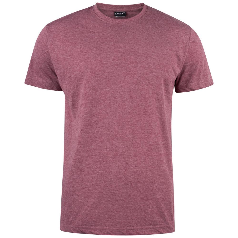 T-Shirt round neck - Bordeaux Melange - Image 1