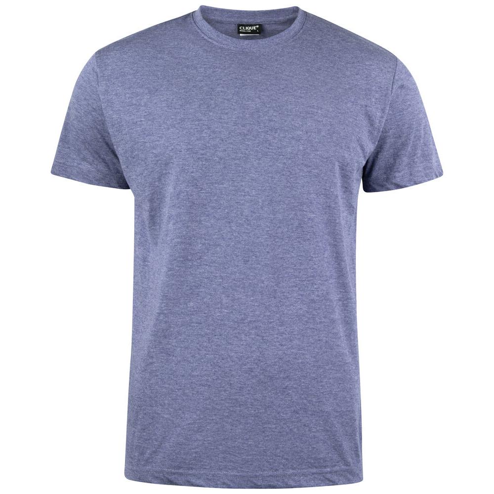 T-Shirt round neck - Blue melange - Image 1