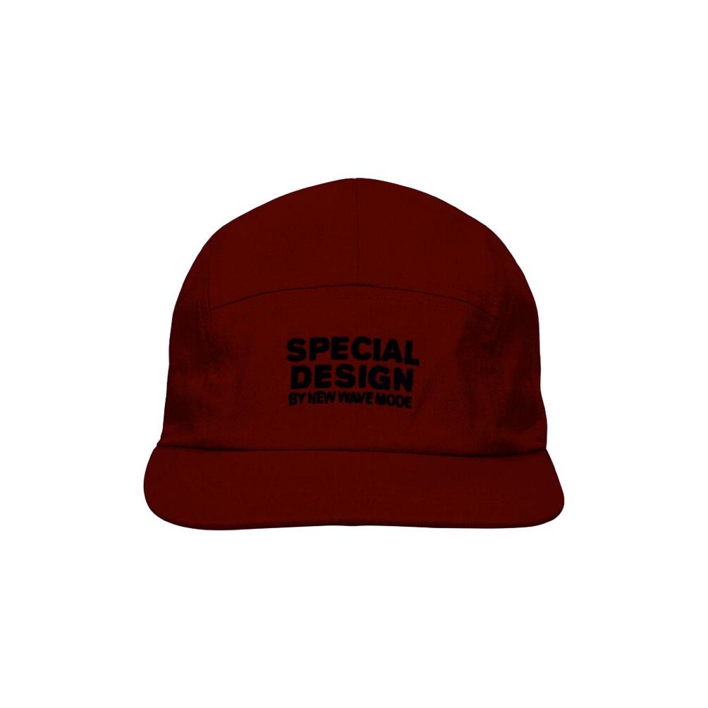 Five panel cap - Wine Red - Image 1