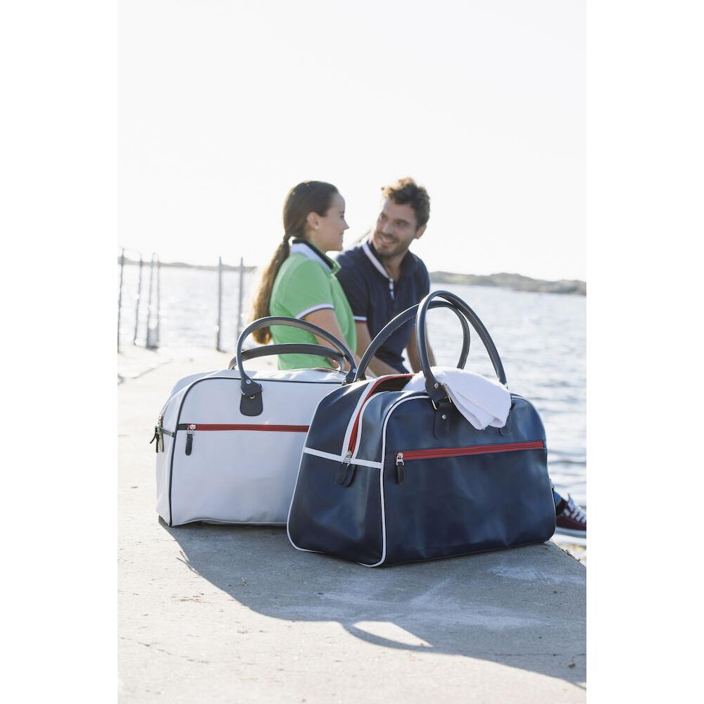 Weekend Bag - White/red/dark navy - Image 5