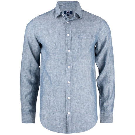 Summerland Linen Shirt Men - Denim Melange - Image 1