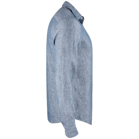 Summerland Linen Shirt Men - Denim Melange - Image 4
