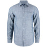 Summerland Linen Shirt Men - Denim Melange - Image 1