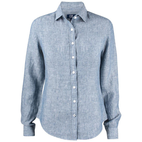 Summerland Linen Shirt Women - Denim Melange - Image 1