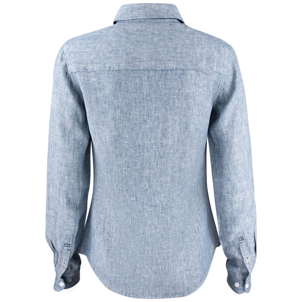 Summerland Linen Shirt Women - Denim Melange - Image 2