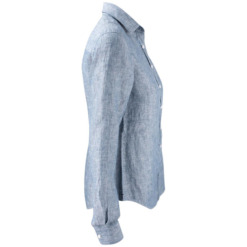 Summerland Linen Shirt Women - Denim Melange - Image 4