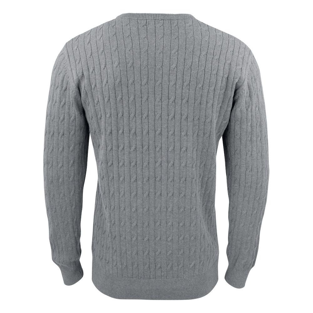 Blakely Knitted Sweater Men - Grey Melange - Image 2