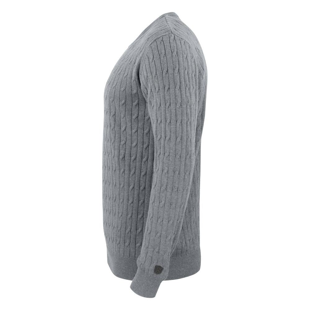 Blakely Knitted Sweater Men - Grey Melange - Image 3
