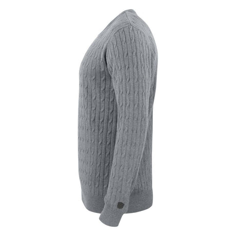 Blakely Knitted Sweater Men - Grey Melange - Image 3