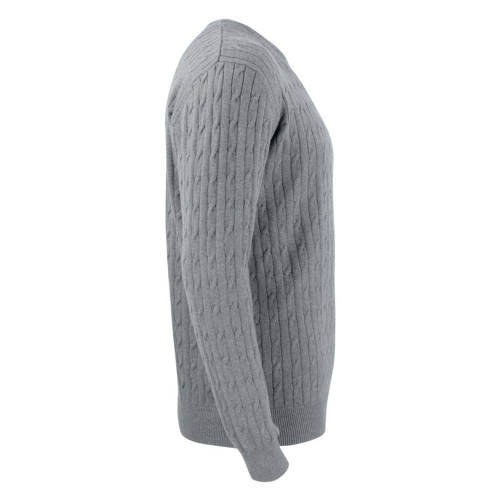 Blakely Knitted Sweater Men - Grey Melange - Image 4