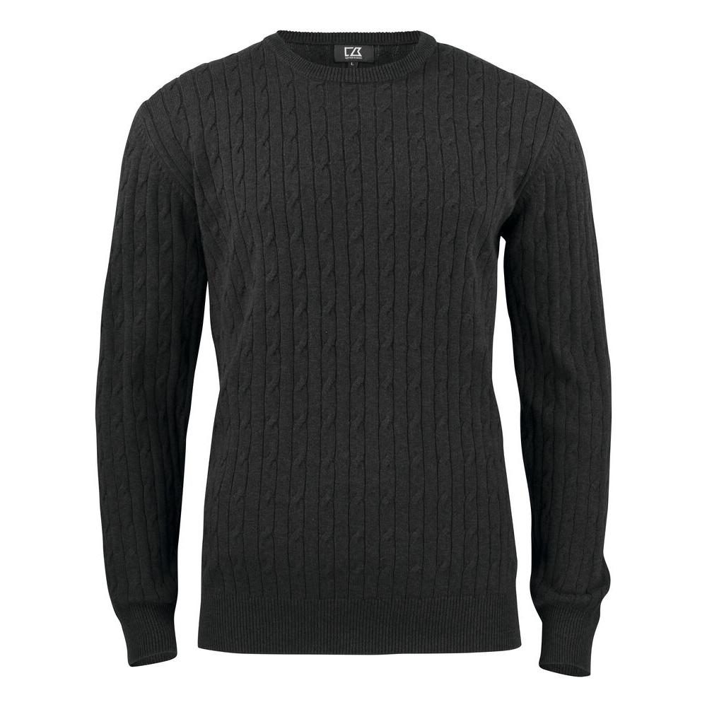 Blakely Knitted Sweater Men - Anthracite Melange - Image 1