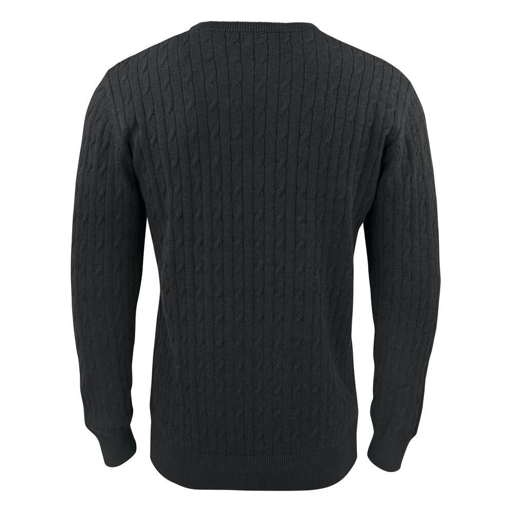 Blakely Knitted Sweater Men - Anthracite Melange - Image 2