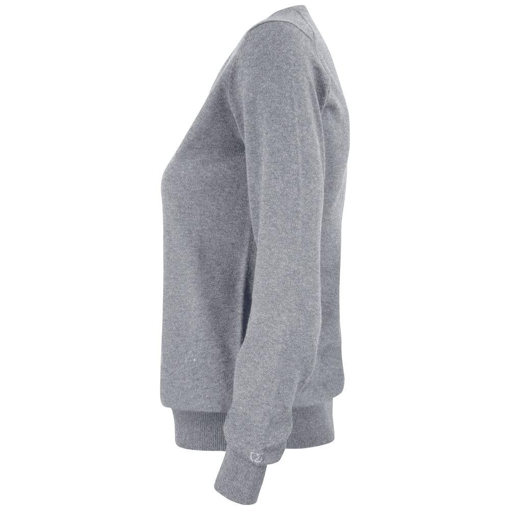 Oakville V-neck Women - Grey Melange - Image 3