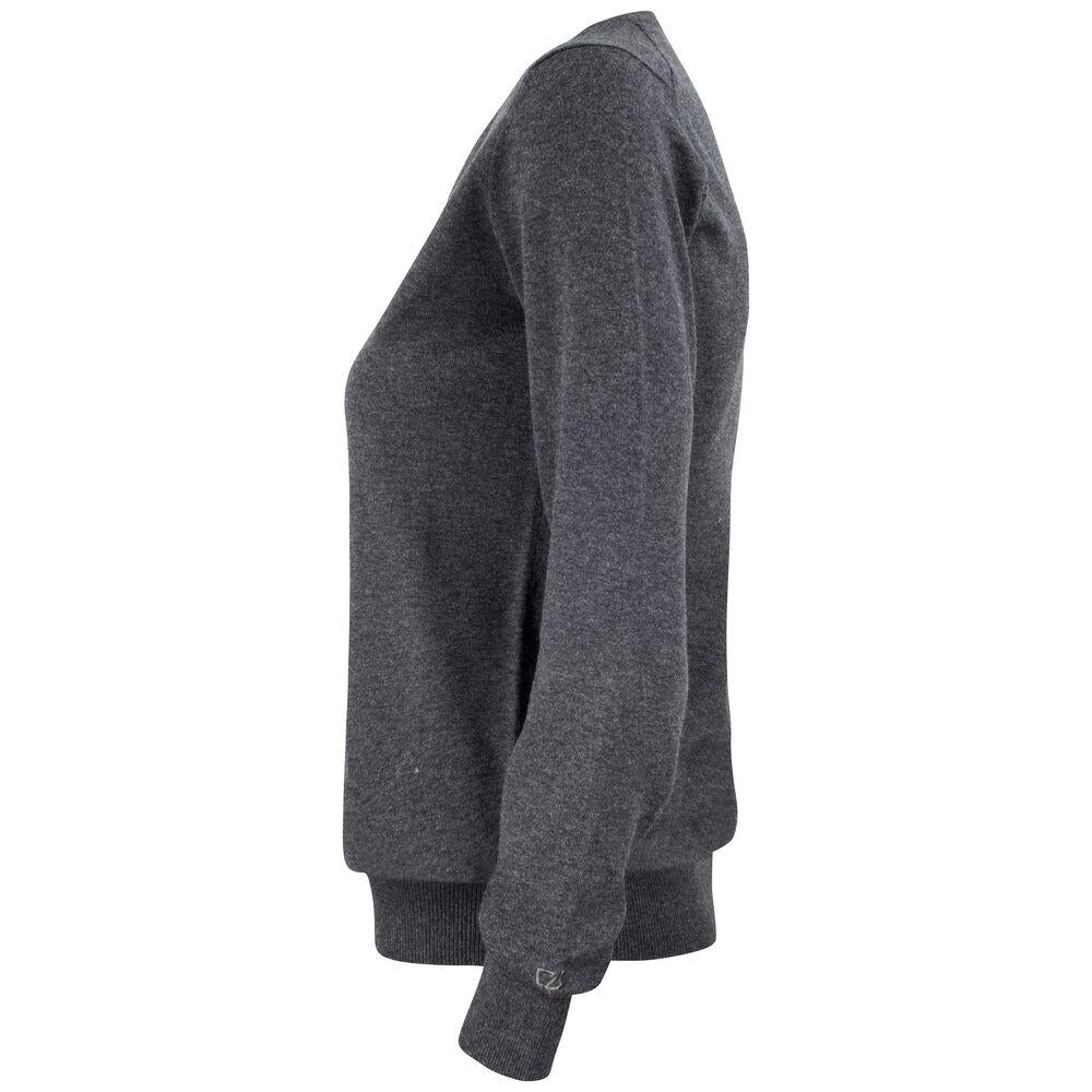 Oakville V-neck Women - Anthracite melange - Image 3
