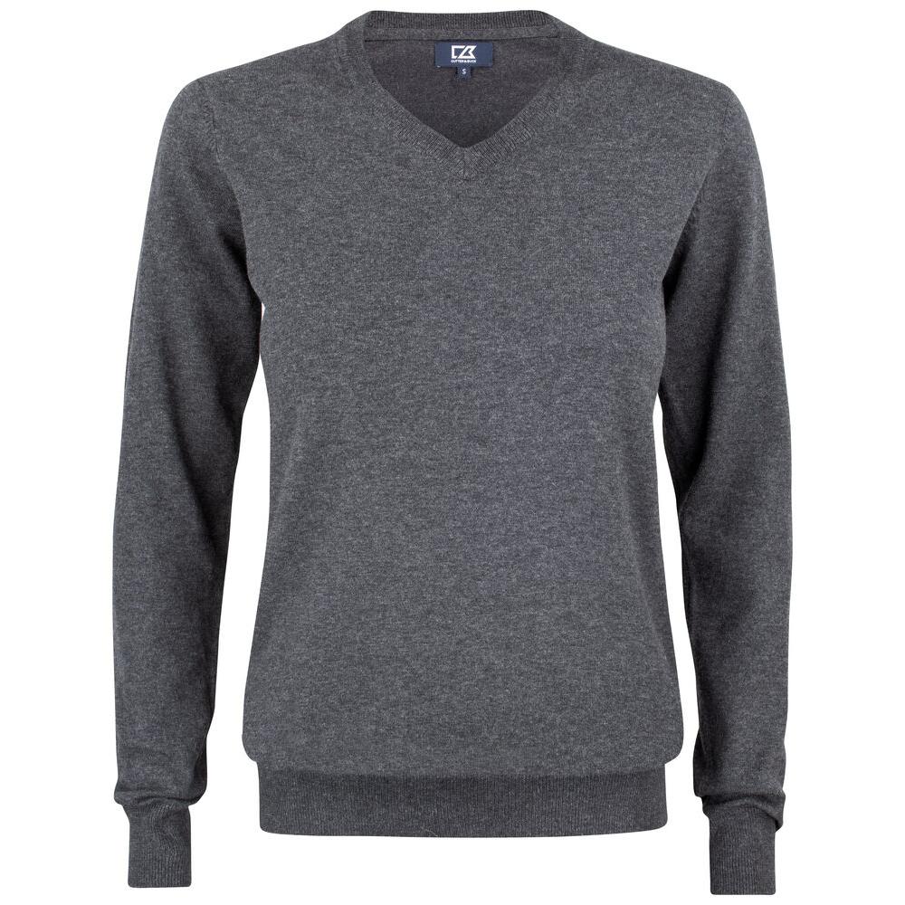 Oakville V-neck Women - Anthracite Melange - Image 1