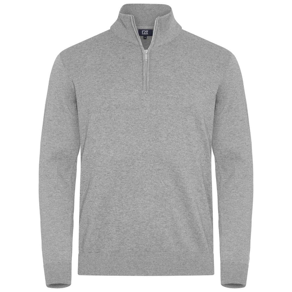Oakville Half Zip Sweater Men - Grey Melange - Image 1