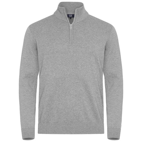 Oakville Half Zip Sweater Men - Grey Melange - Image 1