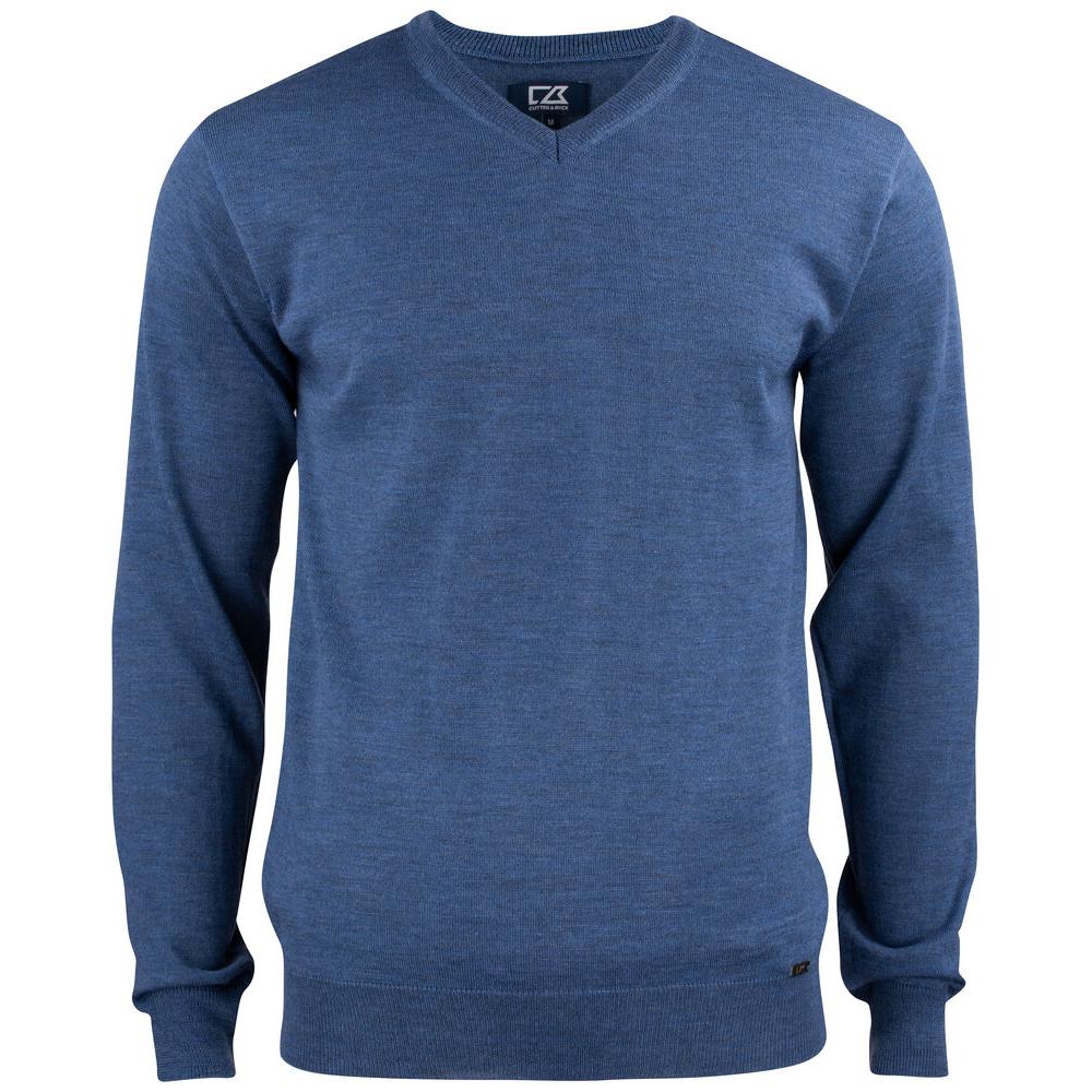 Everett V-neck Men - Denim Melange - Image 1