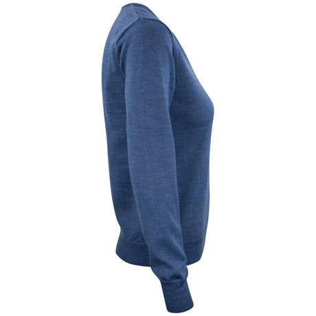 Everett V-neck Women - Denim Melange - Image 4