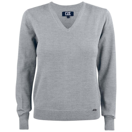 Everett V-neck Women - Grey Melange - Image 1