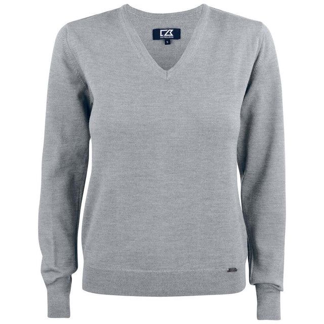 Everett V-neck Women - Grey Melange - Image 1
