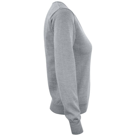 Everett V-neck Women - Grey Melange - Image 4