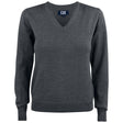 Everett V-neck Women - Anthracite melange - Image 1