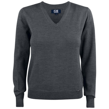 Everett V-neck Women - Anthracite melange - Image 1